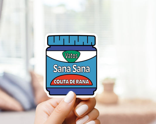 Sana Sana Colita De Rana Sticker - handmade, weatherproof and vinyl stickers - latina - latinx - latina pride - latinx stickers