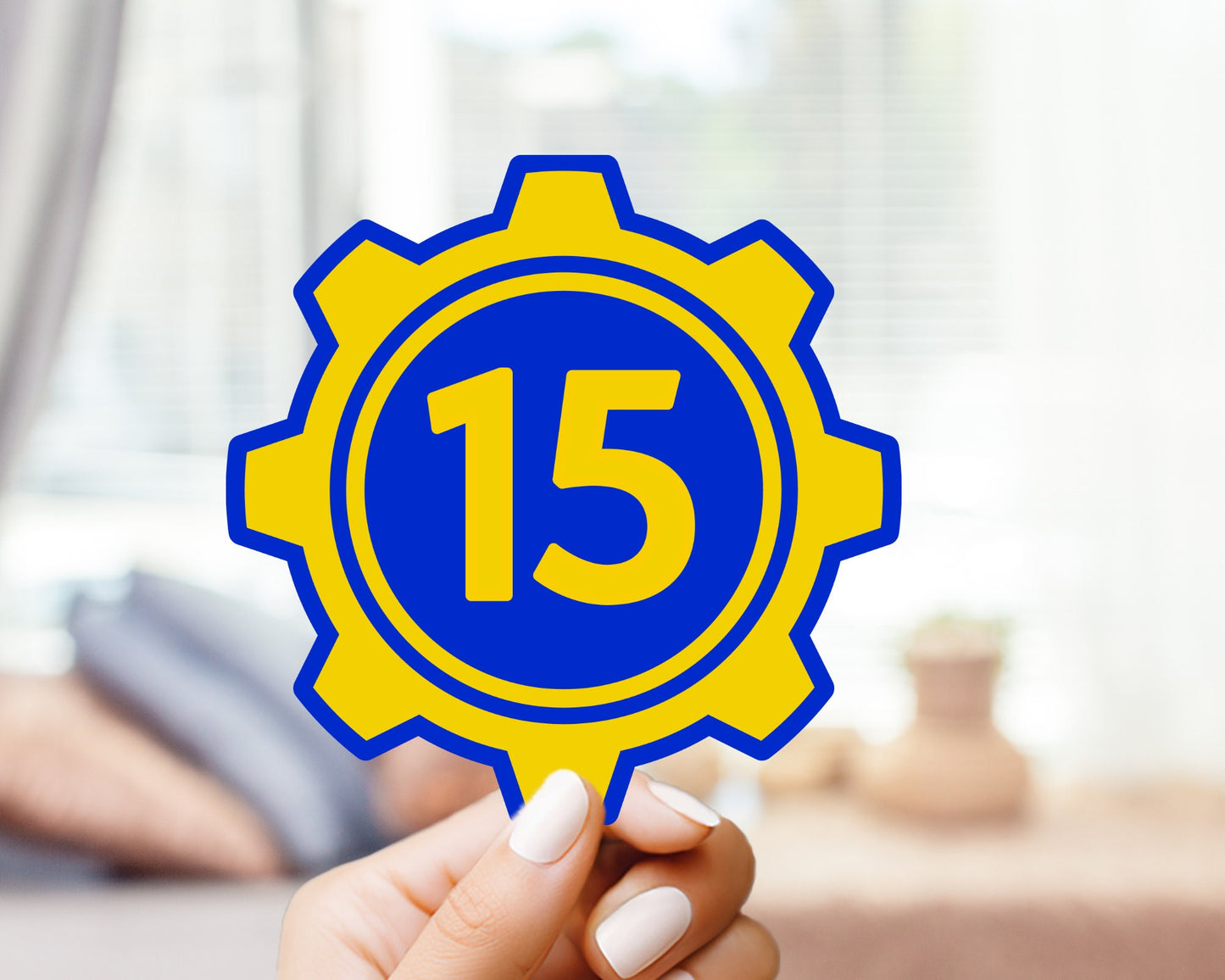 Vault-Tec Vault 15 Logo - Vault-Tec Industries, Vault-Dweller, Gamer Nerd, Gifts for him and her, for Water Bottle, Laptop, Cellphone Case
