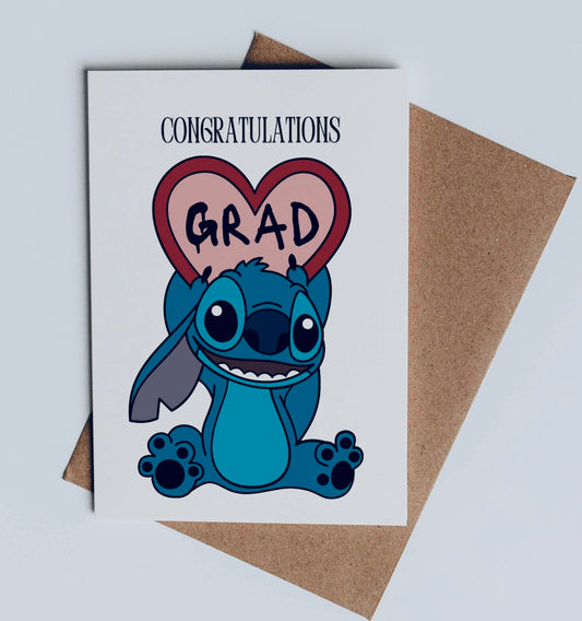 Stitch “Congratulations Grad” Card - Greeting and Graduation Cards