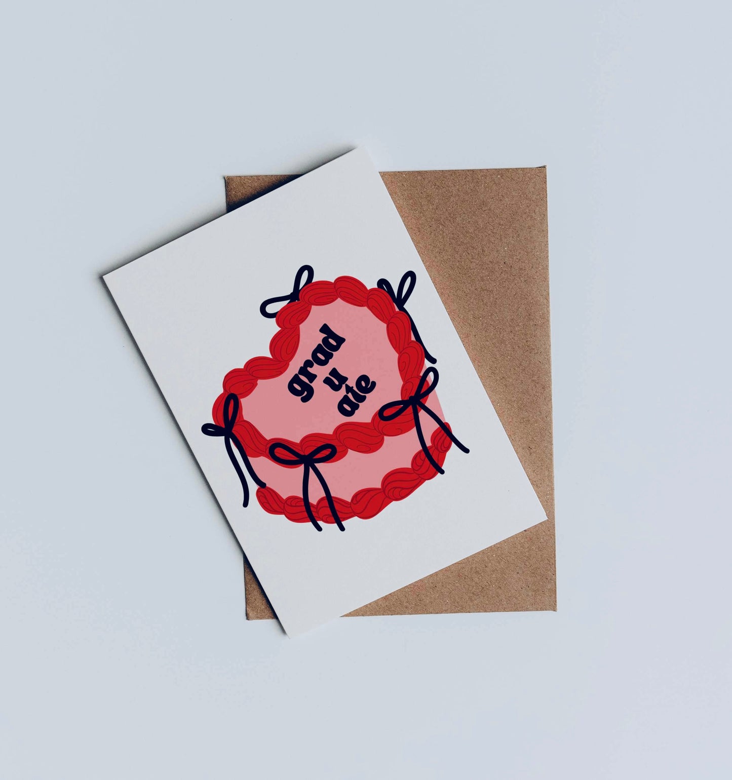 2025 Grad-U-Ate Cake (Red)- Graduation Cards / Greeting Cards