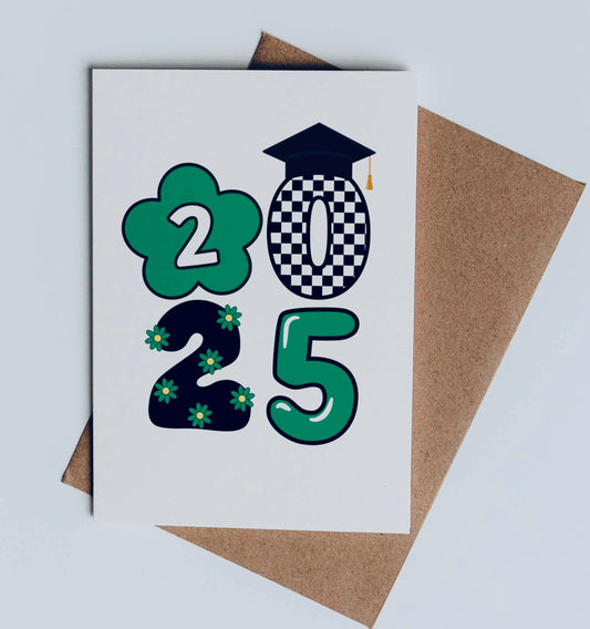 2025 Graduate (Green) - Graduation Cards / Greeting Cards