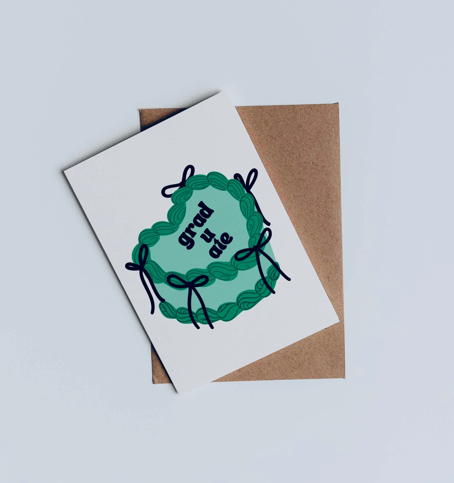 2025 Grad-U-Ate Cake (Green) - Graduation Cards / Greeting Cards
