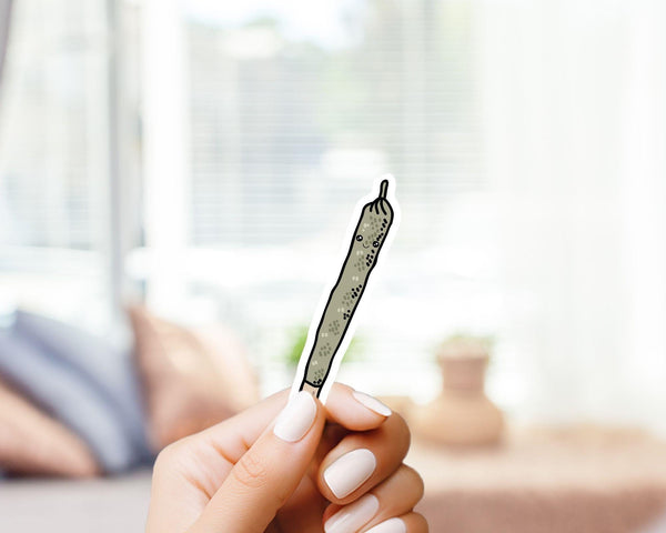 Cute Joint Weed Sticker - Marijuana, Weed, Pothead, Funny Sticker, Gift for Him and Her, Cute, Minimalist, 420 Friendly, Funny