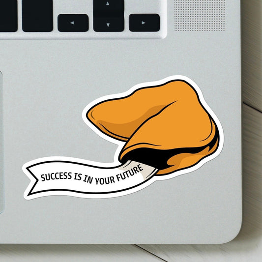 Fortune Cookie Sticker, Success Is In Your Future, Meme Sticker, Food stickers, Funny Sticker, For Laptop, Water Bottle