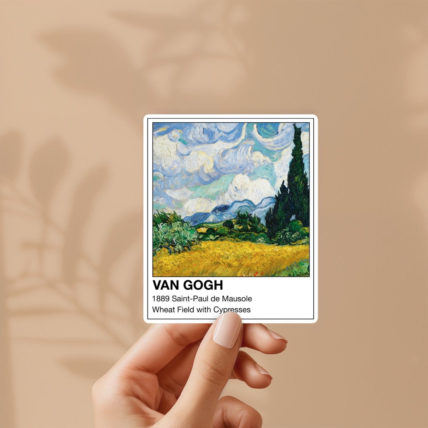Van Gogh Wheatfield with Cypresses Pantone Sticker - France - Cool Art Fan Gift, Unique Gift for Him and Her