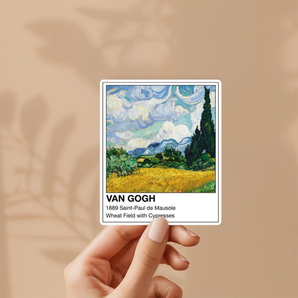 Van Gogh Wheatfield with Cypresses Pantone Sticker - France - Cool Art Fan Gift, Unique Gift for Him and Her