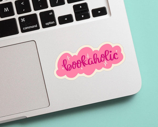 Bookaholic Book Lovers Sticker - Perfect for Readers, weatherproof for laptop, water bottle, skateboard, car, hardhat, phone case