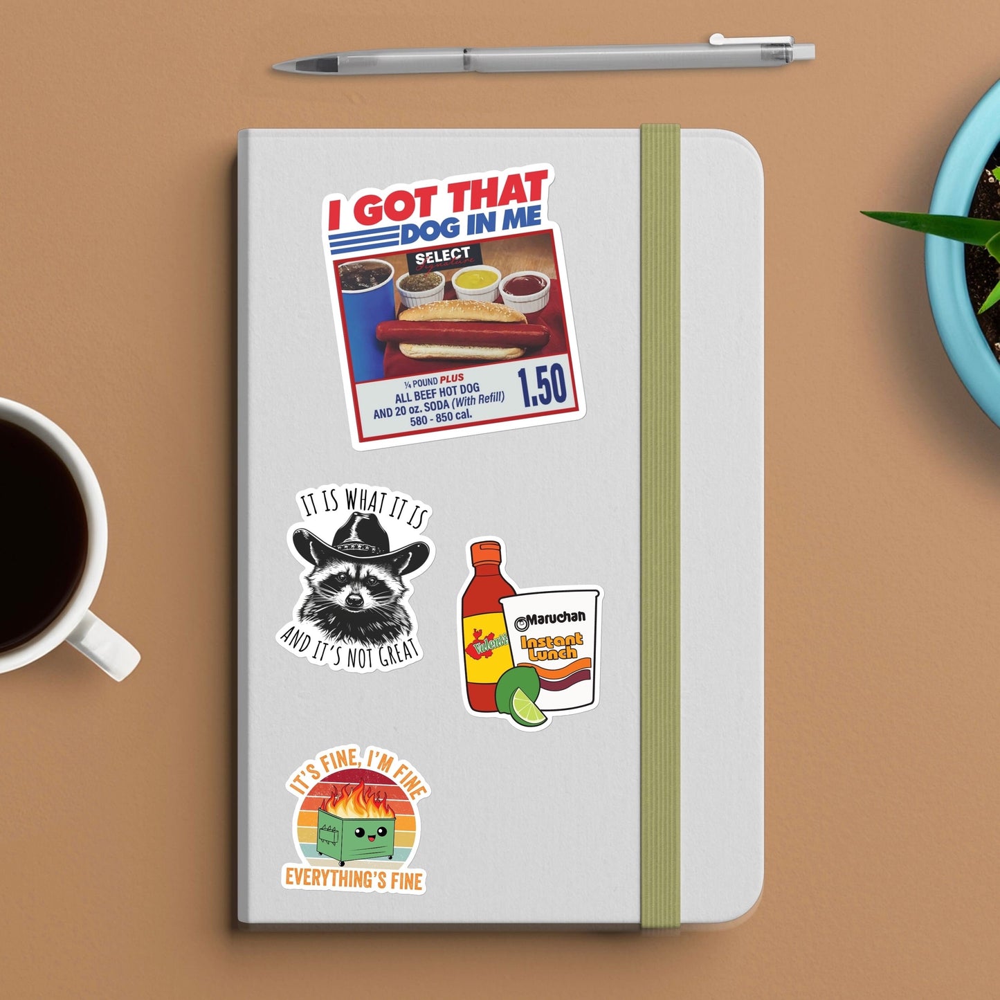 I got that dog in me - funny stickers - hot dog meme sticker for laptop, water bottle, phone, vinyl sticker, weatherproof, dawg, skateboard