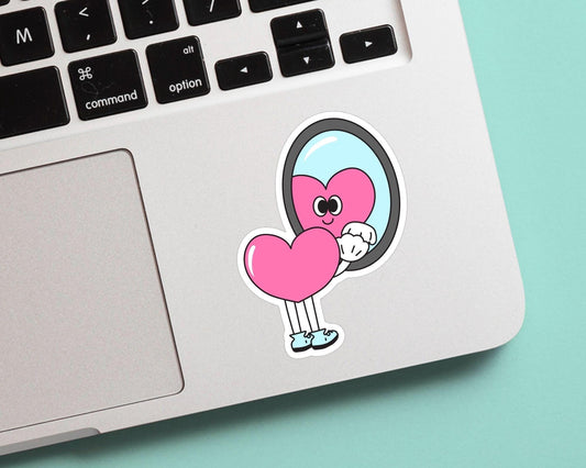 Cute Self Love Sticker - Cute, Colorful, Fun Floral Stickers, Great for Water Bottles, Gifts for Him and Her, Great for journaling