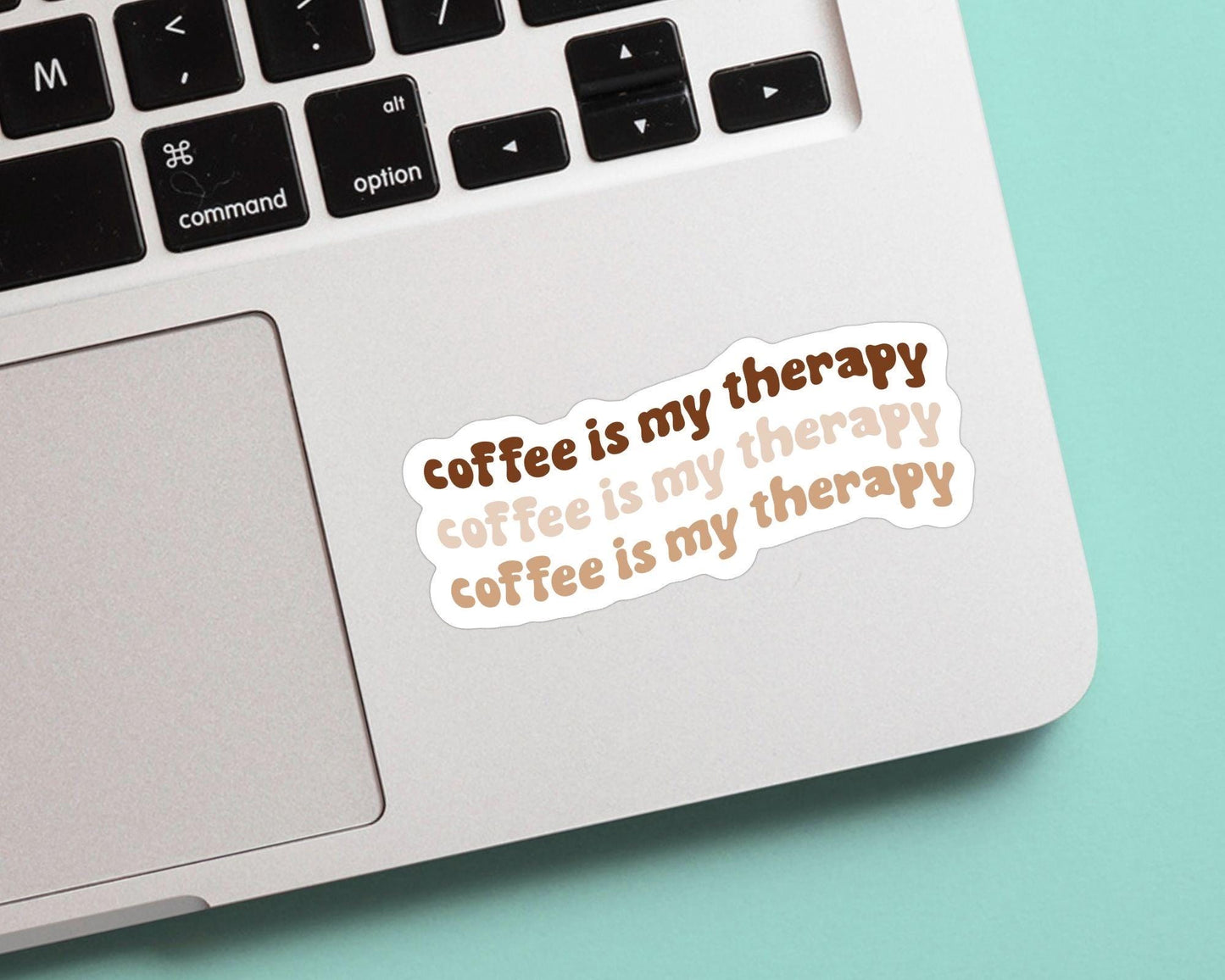 Funny emotional support iced coffee sticker - vinyl sticker laptop illustrated | coworker gift, coffee lover sticker gift