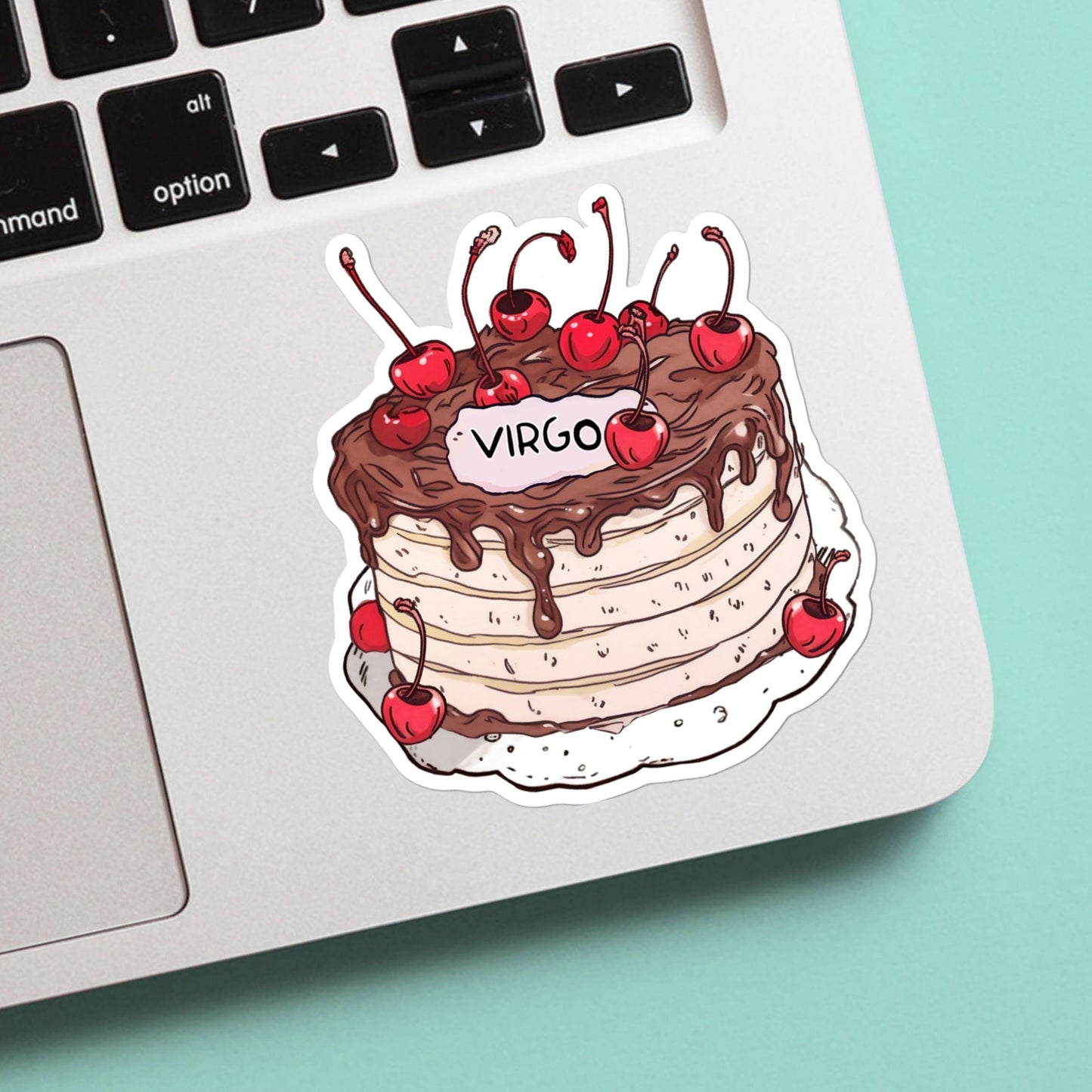 Virgo Zodiac Astrological Birthday Cake Sticker - Funny, Cute, Stickers, Notebook, Laptop, Water Bottle, Helmet Gift for him and her