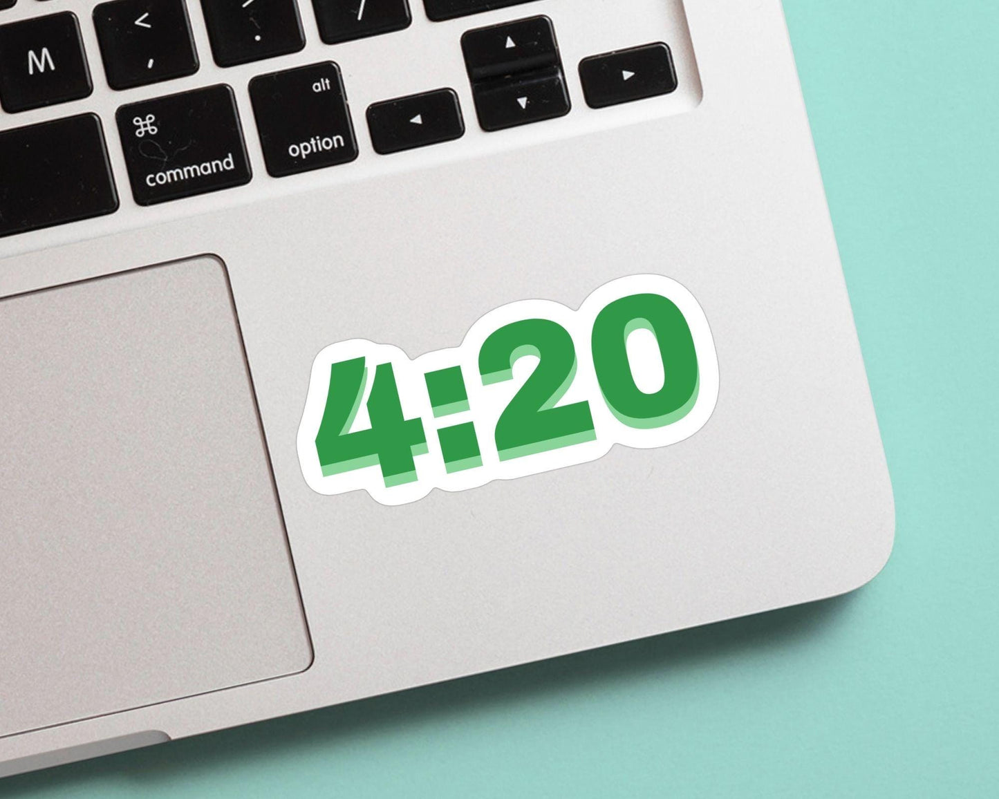 4:20 Weed Enthusiast Sticker - Marijuana, Weed, Pothead, Funny Sticker, Gift for Him and Her, Cute, Minimalist, 420 Friendly