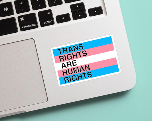 Trans Rights Are Human Rights Sticker | lgbtq+, diversity, equity, inclusion, social justice | high quality vinyl sticker