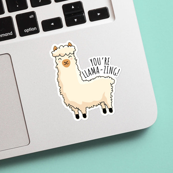 You’re Llama-Zing Sticker, funny stickers, vinyl stickers, laptop sticker, weatherproof, gift ideas, mental heath awareness