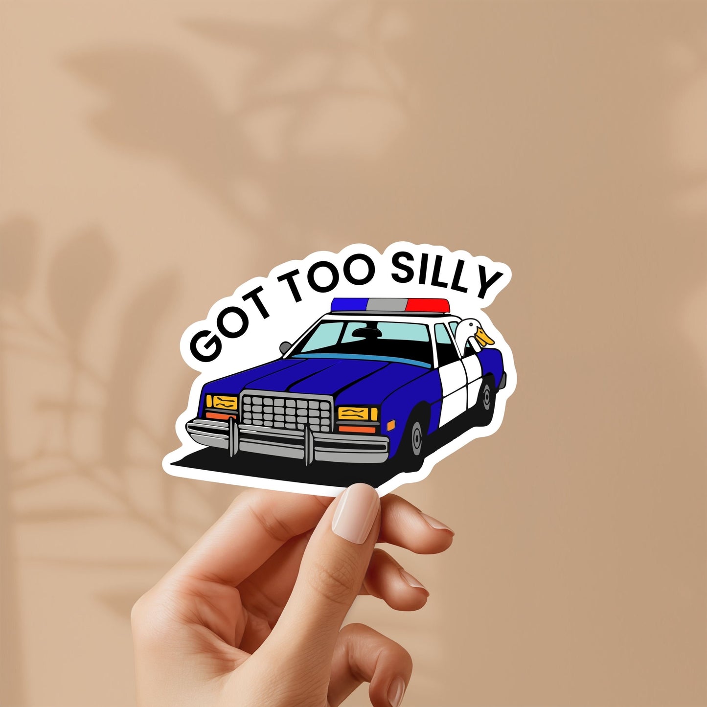 Silly goose sticker | got too silly, silly goose sticker, funny meme vinyl sticker for laptop, stanley, hardhat, skateboard, car, notebook