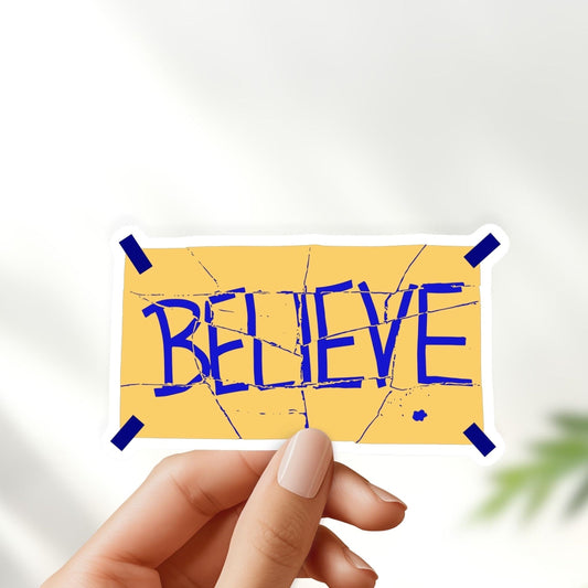 Ripped Believe Ted Lasso Poster Sticker - Ted Lasso, Football Is Life, Afc Richmond, Water Bottle, Laptop, Vinyl, Weatherproof, Meme Sticker