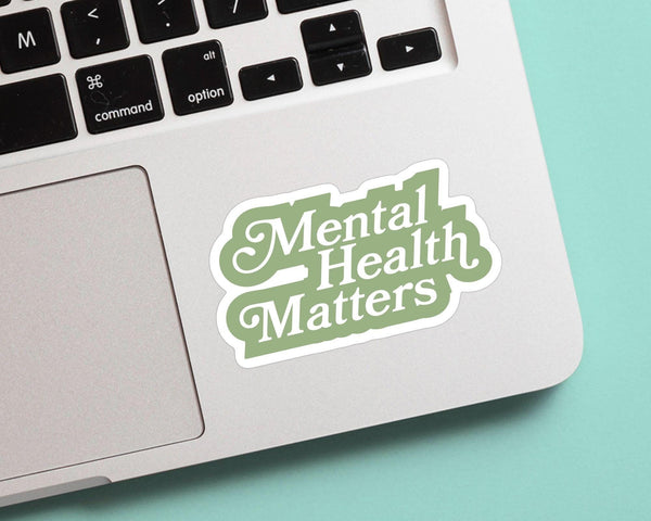 Mental Health Matters Sticker - Cute, Colorful, Fun Floral Stickers, Great for Water Bottles, Gifts for Him and Her, Great for journaling
