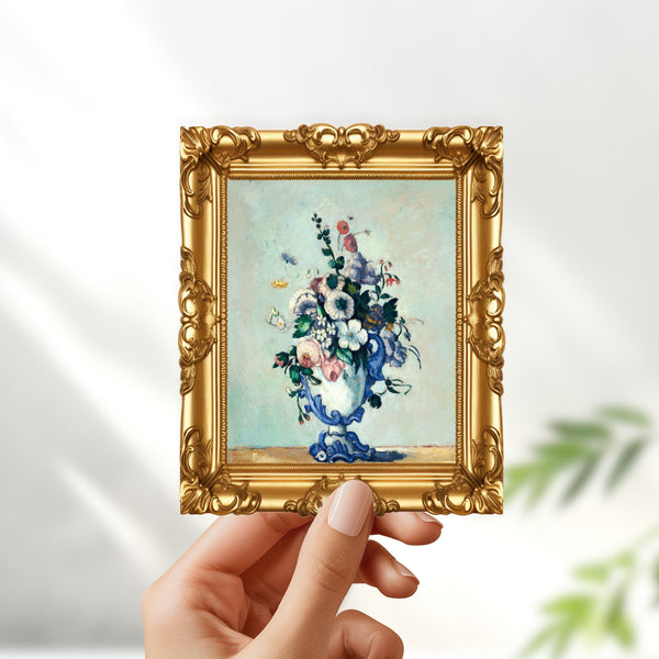 Bouquet of sunflowers (1881) by claude monet in frame sticker - for art lovers, water bottle, cellphone, case, laptop, weatherproof, vinyl